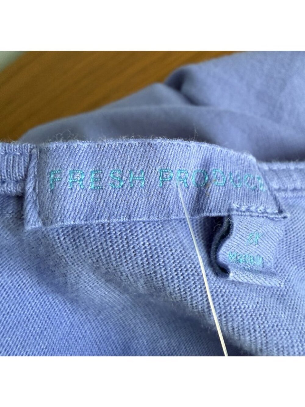 Fresh Produce A-line Shift Tank Dress Cotton Jersey Periwinkle Pockets - Picture 7 of 8